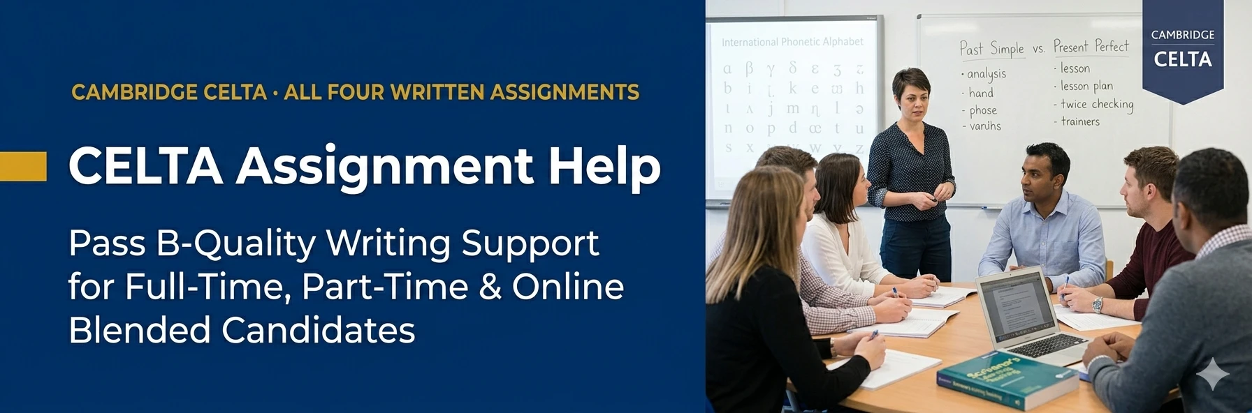 CELTA Assignment Help — expert Cambridge CELTA written assignment support for all four assignments